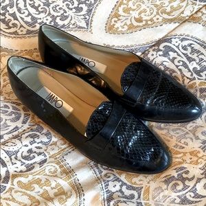 Impo black leather loafers/flats